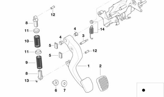 Kupplungshebel OEM 35311165831 für BMW E39. Originaler BMW -Ersatz.