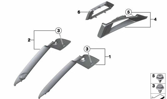 Paramento columna A izquierda OEM 51432759519 para MINI R56, R58 Coupé. Original MINI.