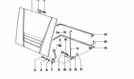 Soporte delantero OEM 41612165013 para BMW E26. Compatible con BMW Serie 1 clásico (E26) producido entre 1978 y 1981. Pieza original BMW.