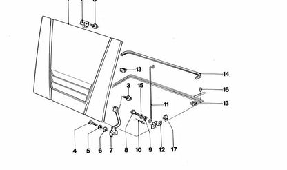 Sello de Portón Trasero para BMW Serie 3 E21 (OEM 51711826976). Original BMW