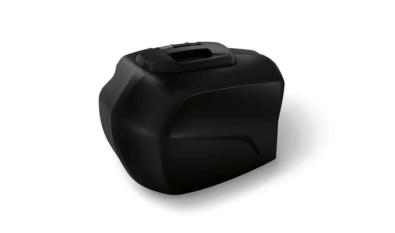 Maletín Touring izquierdo Blackstorm metallic OEM 77419446989 para motos BMW F 900 XR, R 1200 R, R 1250 RS... y más. Original BMW Motorrad.