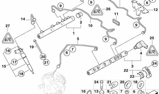 Injector for BMW E65 (OEM 13537792097). Original BMW