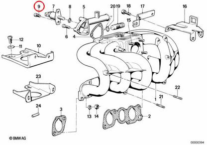 Sechskantschraube mit Unterlegscheibe OEM 34103451068 für BMW E30, E36, E46, E34, E38, E83, E85... und mehr. Original BMW.