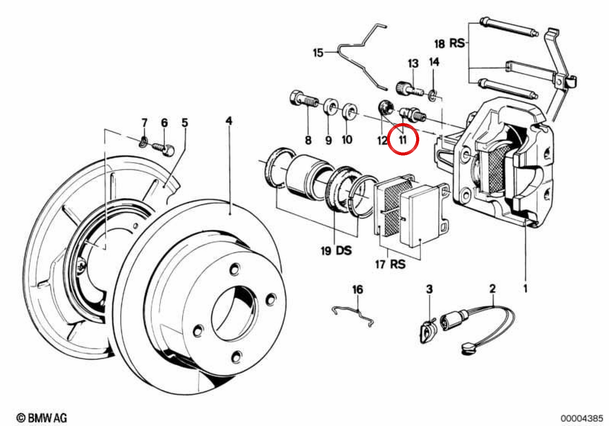 OEM ventilation valve 34111103225 for BMW E21. Original BMW.