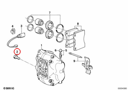 Vite esagonale OEM 34111151604 per BMW E28, E34, E24, E32, E31. BMW originale.