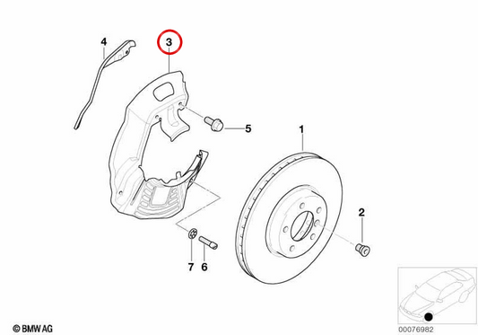 ** Left front protection chape 34111162955 for BMW E39. Original BMW. **