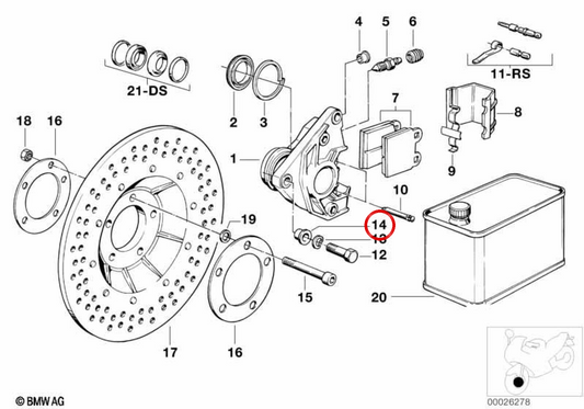 OEM Casquillo 34111238079 pour BMW E23, E24, E28, E31, E32, E34, E38, E39, E52, Z8. BMW d'origine.