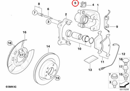 Valvola di spurgo OEM 11617501566 per BMW E81, E82, E87, E88, E36, E46, E90, E91, E92, E93, E39, E60, E61, E63, E64, E65, E66, E84, E83, E53, Z3, E85, E85. BMW originale.