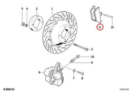 Original BMW Motorrad Bremsbelagsatz vorne 34117663764 für BMW R1150GS, R1100S, R1100RS, K1, K100RS, K1100RS, K1100LT, K1200RS, K1200LT … und weitere