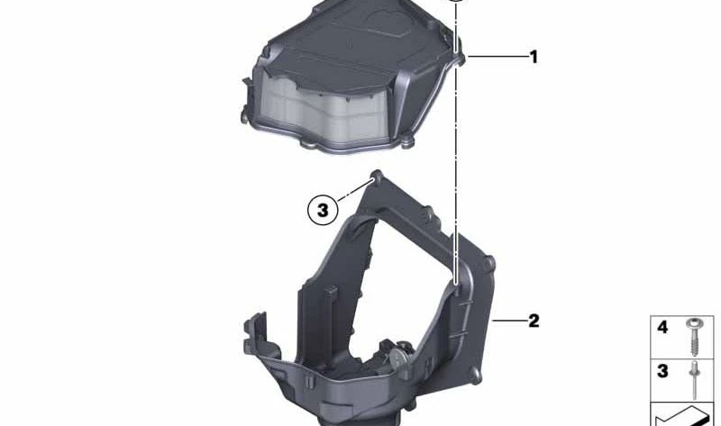 Carcasa de Ventilador para BMW Serie 5 F07, F10, F11, F18, Serie 6 F06, F12, F13, Serie 7 F01, F02, F04 (OEM 64119216213). Original BMW