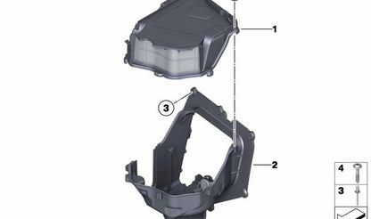 Carcasa de Ventilador para BMW Serie 5 F07, F10, F11, F18, Serie 6 F06, F12, F13, Serie 7 F01, F02, F04 (OEM 64119216213). Original BMW