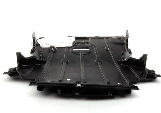 Cubierta de protección del motor OEM 51758046338 para BMW E92 316i, 318i, 320i. Compatible con versiones manuales y automáticas. Pieza original BMW.