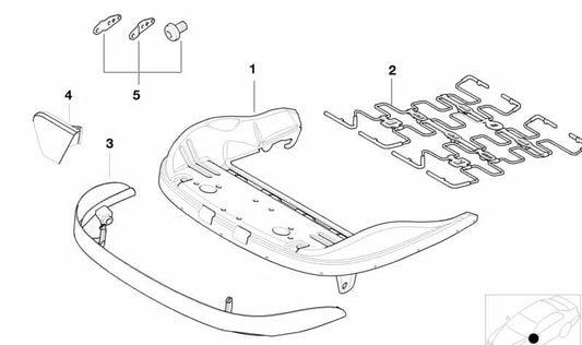 Embellecedor interior izquierdo OEM 52108226407 para BMW E46, E83, E53. Pieza original BMW.