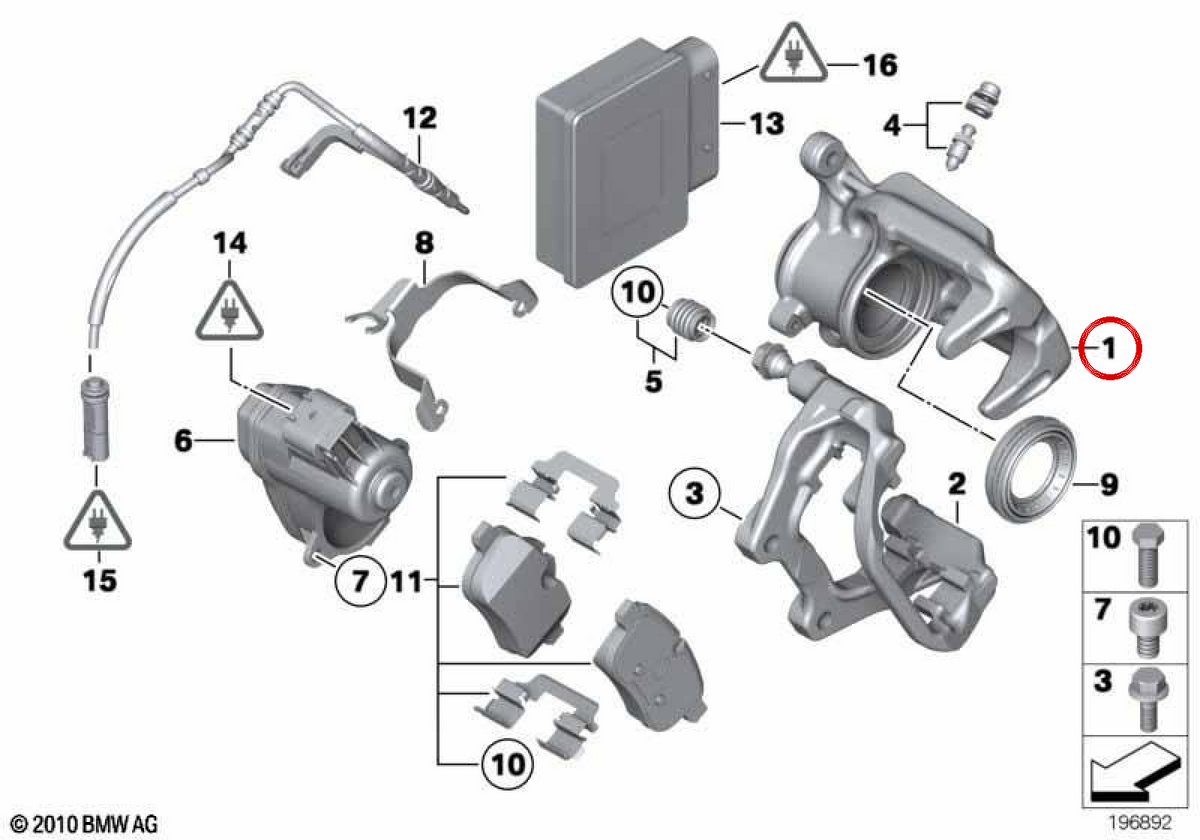 Freno a destra OEM 34206786068 per BMW E89. BMW originale.