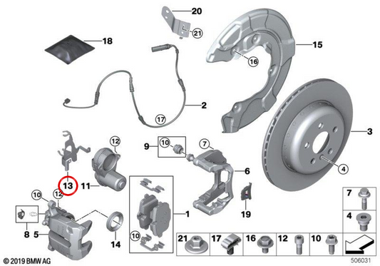 Suporte de cabo OEM 34209500726 para BMW G87, G80, G81, G82, G83. BMW genuíno.