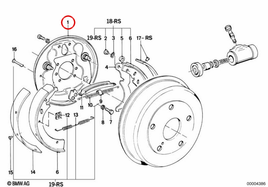 Suporte de pinça de freio esquerdo OEM 34211111848 para BMW E12. BMW genuíno.
