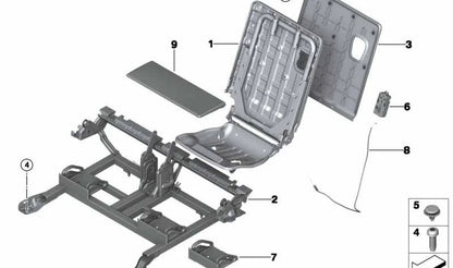 Tornillo de cabeza redonda M10 OEM 07149203122 para BMW E70, E70N, F15, E71, E72. Original BMW. Ideal para fijación de estructuras de asiento.