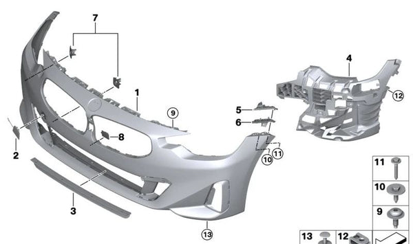 Soporte izquierdo OEM 51118497313 para BMW Serie 2 G42 (218i, 220d, 220i, 230i, 230i xDrive). Compatible con todos los modelos indicados. Pieza original BMW.