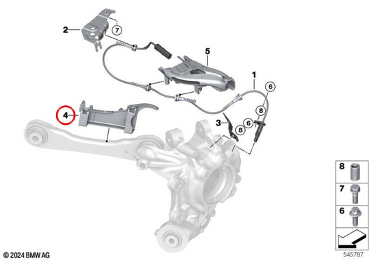OEM RIGHT Cable Support 3430885688 for BMW F70, G42, U06, G87, G20, G21, G28, G80, G81, G22, G23, G82, G83, F07, F10, F11, F18, F90, G30, G31, G38, G60, G60, G61, G6 F06, f12, f13, g32, f01, f02, f04, g11, g12, g70, f91, f92, f93, g14, g15, g15,
