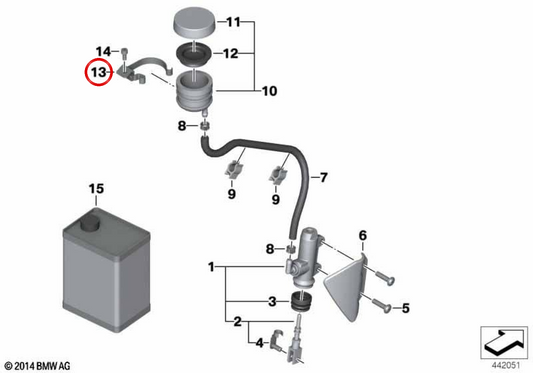 Supporto freno anteriore OEM 34317666931 per moto BMW R1200GS, R1200GS Adventure. BMW Motorrad originale.