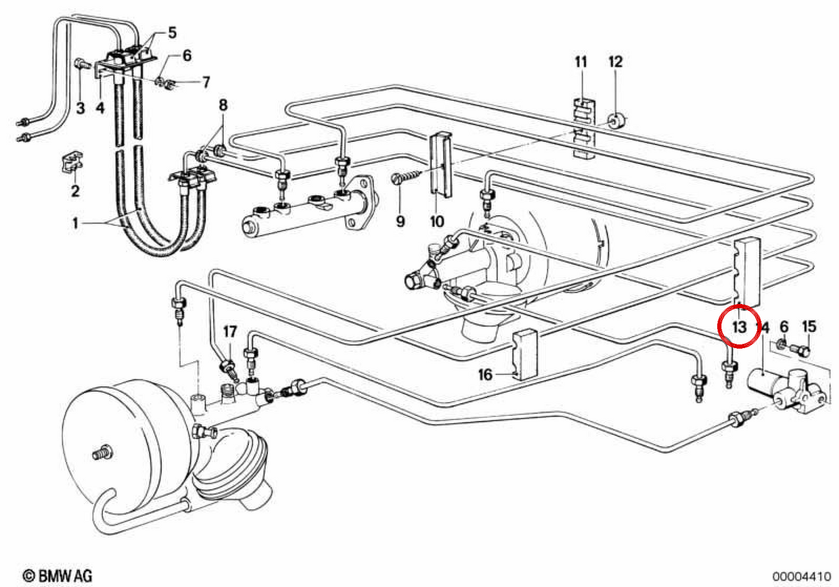 Supporto BMW 5 E12 E12, 6 serie E24 (OEM 34321102862). BMW originale.