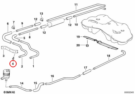 OEM -Bremsspülschraube 34321161389 für BMW E36, E38, Z3. Original BMW.