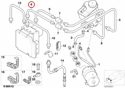 BMW Pipe 3 E46 (OEM 34326754954). BMW d'origine