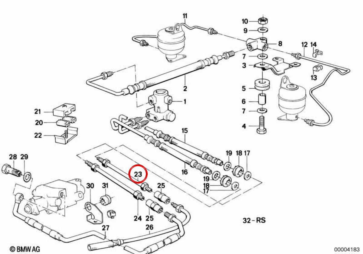 BMW Pipe 3 E21, E30, E36, Serie 5 E12, E34, 7 E32 -Serie (OEM 34326755686). Original BMW