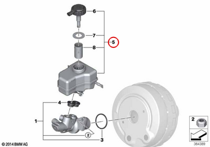 Depósito de expansión OEM 34326764117 para BMW E81, E82, E87, E88, E90, E91, E92, E93, E84. Original BMW.