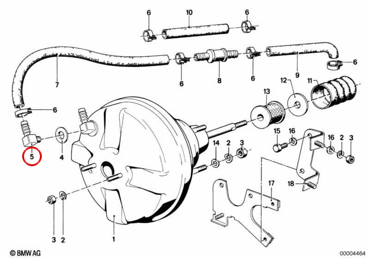 Conector angular OEM 34331113652 para BMW E21, E30, E36, E12, E28, E34, E39, E38, Z3. BMW genuíno.