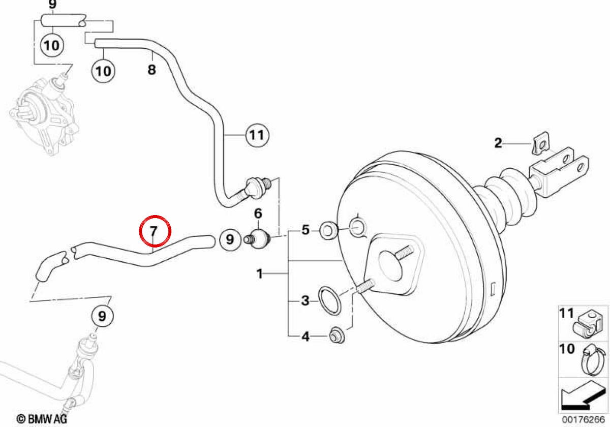 OEM -Bremsschlauch 3436763992 für BMW E85, E86. Original BMW.