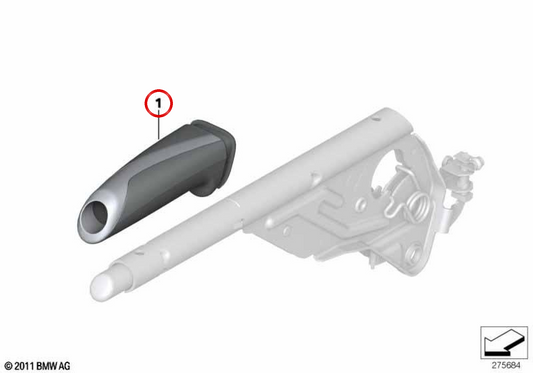 Empuñadura de freno de mano de cuero OEM 34402240185 para BMW F20 y F21. Compatible con modelos con paquete Urban Line. Original BMW.