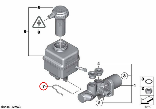Clip de fijación OEM 34406785393 para BMW F07, F10, F11, F06, F12, F13, F01, F02, F04. Original BMW.