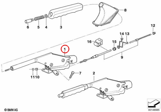 OEM 3441158620 Plastikbremshebel für BMW E36 (316i, 318i, 320i, 323i, 328i), Z3 E36 ... und mehr. Original BMW.