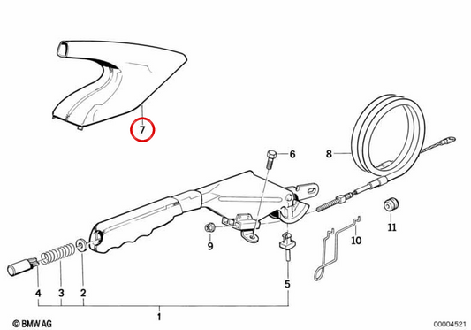 Cubierta de sensor ABS OEM 34411160826 para BMW E31, E32, E34. Original BMW.
