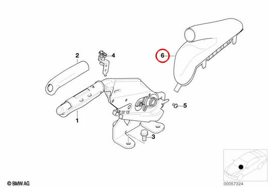 Manico del freno manuale OEM 34428267935 per BMW E52. BMW originale.