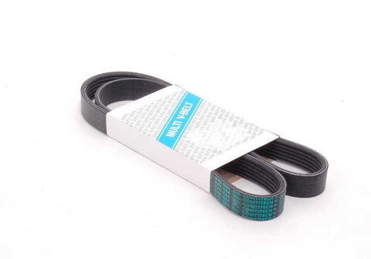 Correa poli-V OEM 11287835483 para BMW E60, E61, E63, E64. Compatible con motores N52 y componentes del sistema de climatización. Repuesto original BMW.
