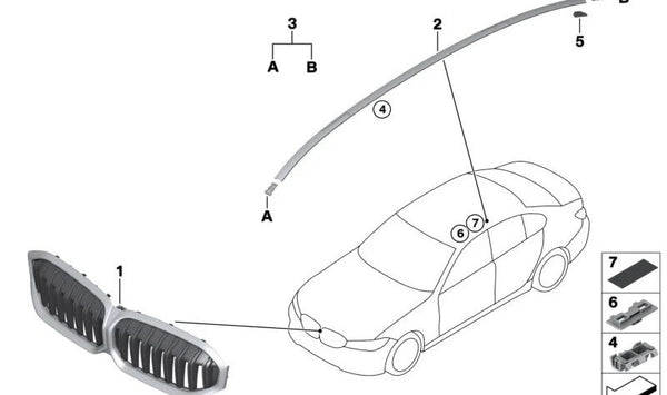 Lámina de protección solar OEM 51138064285 para BMW F80, F82, F87, G20, G80. Ideal para reducir el calor y aumentar privacidad. Original BMW.