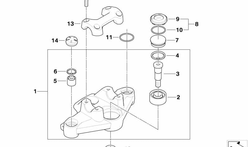 Plaquita 45MM OEM 31427704591 para motos BMW R1200GS, R1200GS Adventure, R1200RT, R1200R... y más. Original BMW Motorrad.