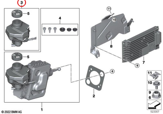 OEM compensation deposit repair kit 34505A51309 for BMW U06. Original BMW.