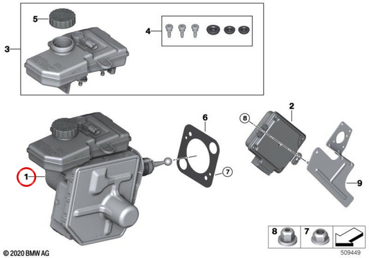 Unidad de control del freno OEM 34517909436 para BMW G87, G80, G81, G82, G83. Original BMW.