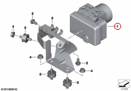Modulador de presión OEM 34518393178 para motos BMW R nineT, F 750 GS, F 850 GS... y más. Original BMW Motorrad.