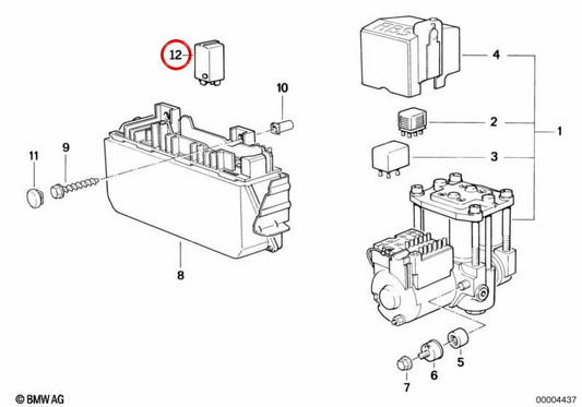ABS relay 34521179131 for BMW E34, E32, E31. Original BMW.