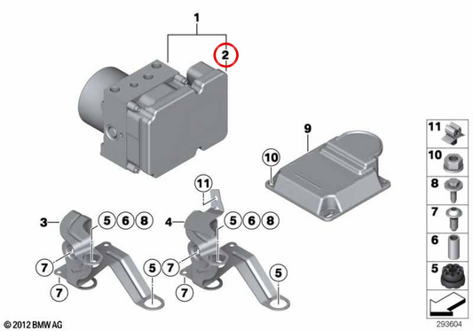 Reparaturkit DSC -Steuereinheit 34526862251 für BMW F20, F21, F22, F30, F31, F32, F33. Original BMW.