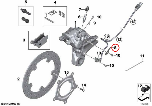 OEM Kabelführung 34527717900 für BMW S 1000 RR, S 1000 R, HP4 Motorräder. Original BMW Motorrad.