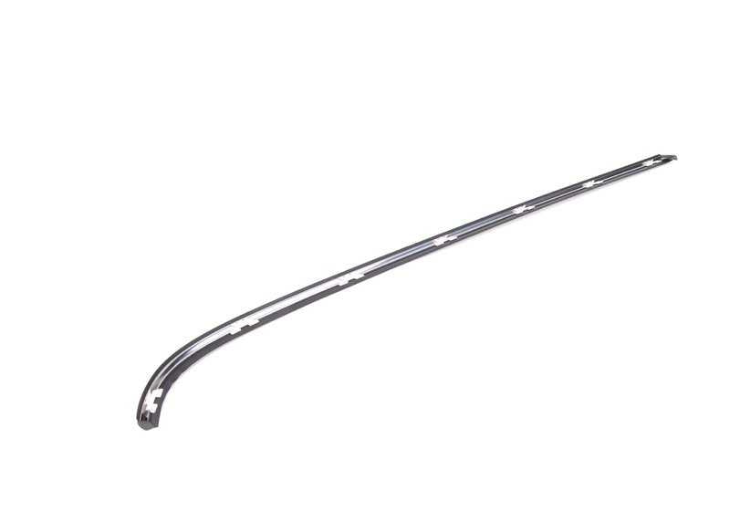 Listón cristal lateral trasero derecho OEM 51367071672 para MINI R50, R53. Original MINI.