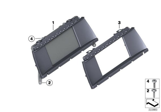 Panel protector CID 8,8" OEM 65509219568 para BMW X3 F25 (2012-2017), X4 F26 (2013-2018). Original BMW.