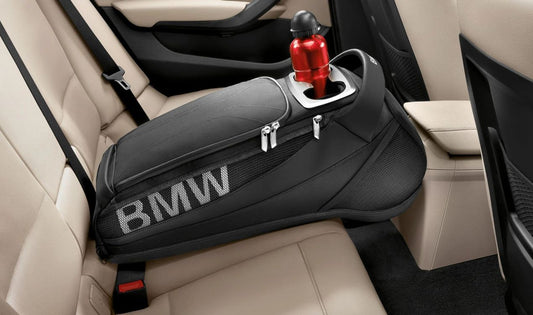 Papelera trasera con portavasos OEM 52212303027 para BMW F20, F30, G20, X5, X6, Z4... y más. Original BMW.