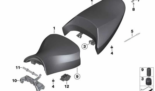 Estribo de cierre OEM 52532307788 para motos BMW K1200GT, K1200RS, R1200ST... y más. Original BMW Motorrad.