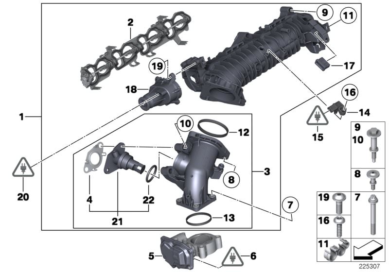 Elemento de fijación OEM 11618511918 para BMW F20, F21, F30, F31, F10, F11, X1 E84, X3 F25, X5 F15... y más. Original BMW.